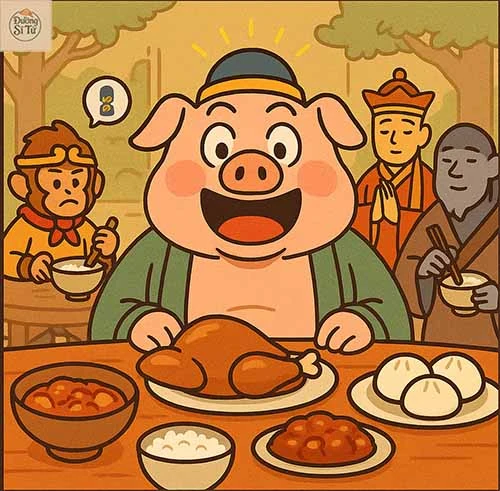 Trư Bát Tịt "Ước Lượng" Khẩu Phần Ăn Theo Tỷ Lệ