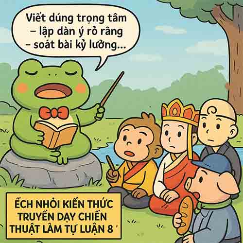 Phần 4: Chương 24: Ếch Nhồi Kiến Thức Truyền Dạy Chiến Thuật Làm Tự Luận 8 môn SPT 2025