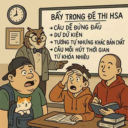 Cú Mọt Sóc Phân Tích Các Dạng Bẫy Thường Gặp Trong Đề HSA 505