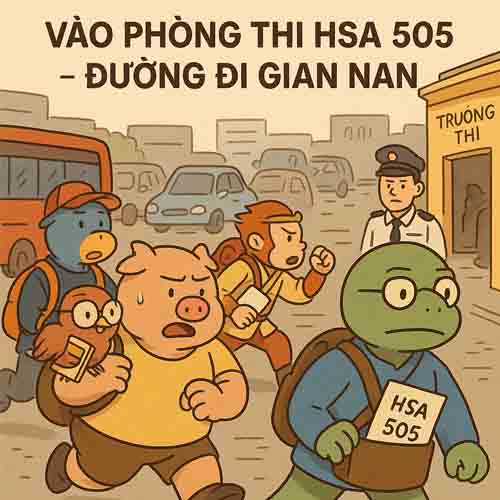 Vào phòng thi HSA 505 - Đường đi gian nan
